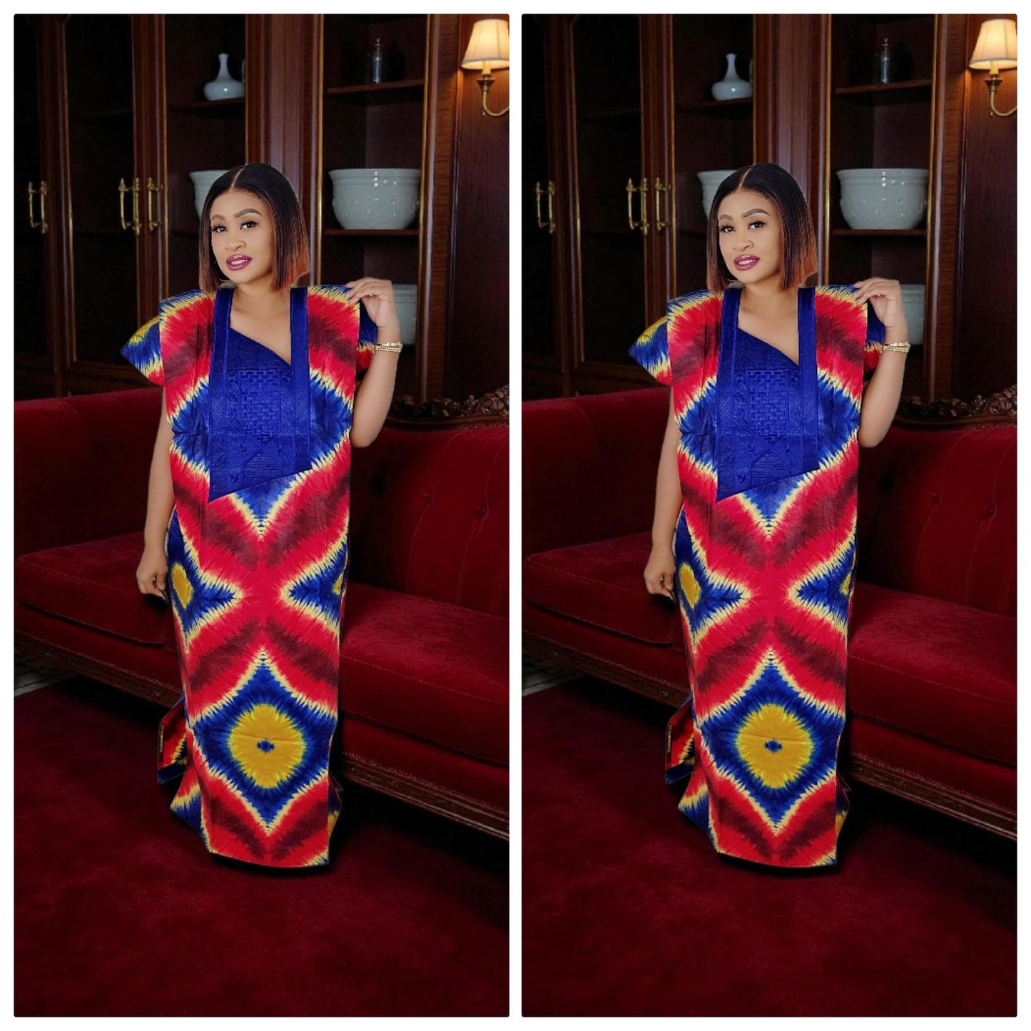 Phoenix Luxe Ankara Rich Aunty Bubu Dress