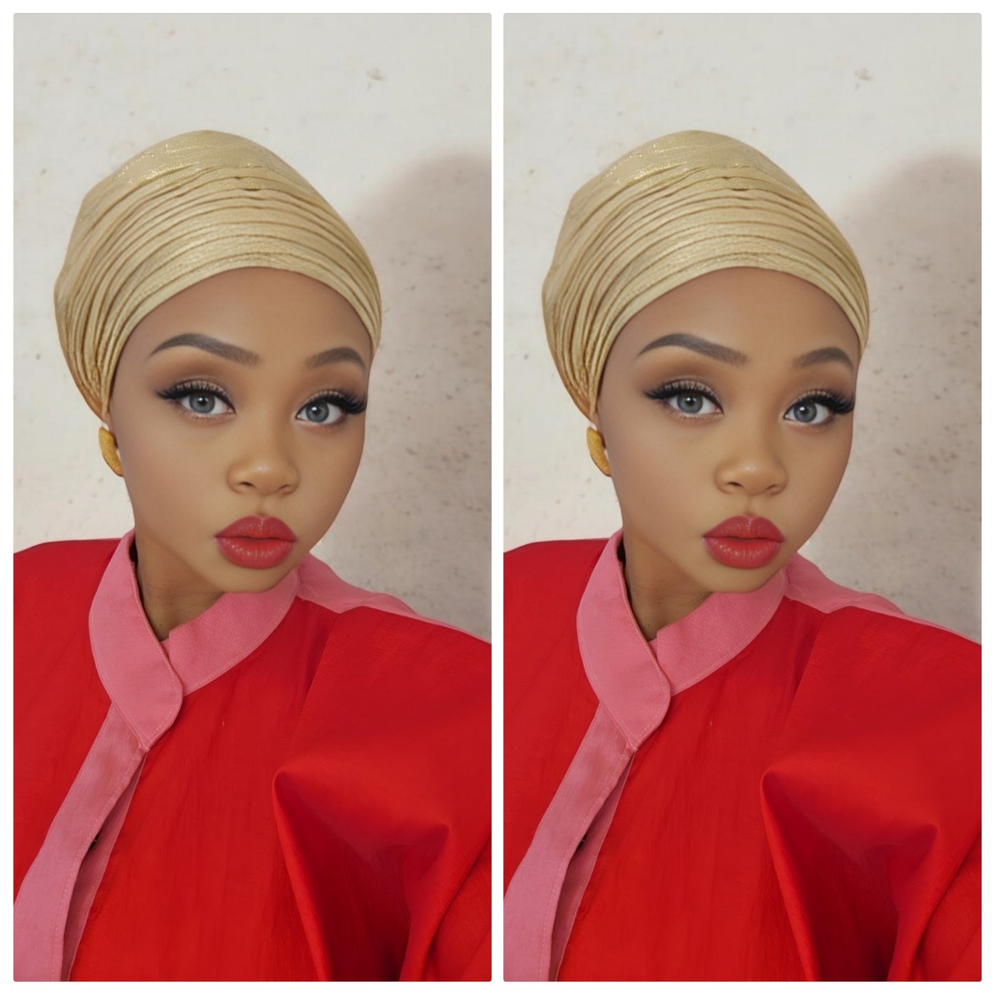 Rich Aunty Brocade Gele Cap Turban