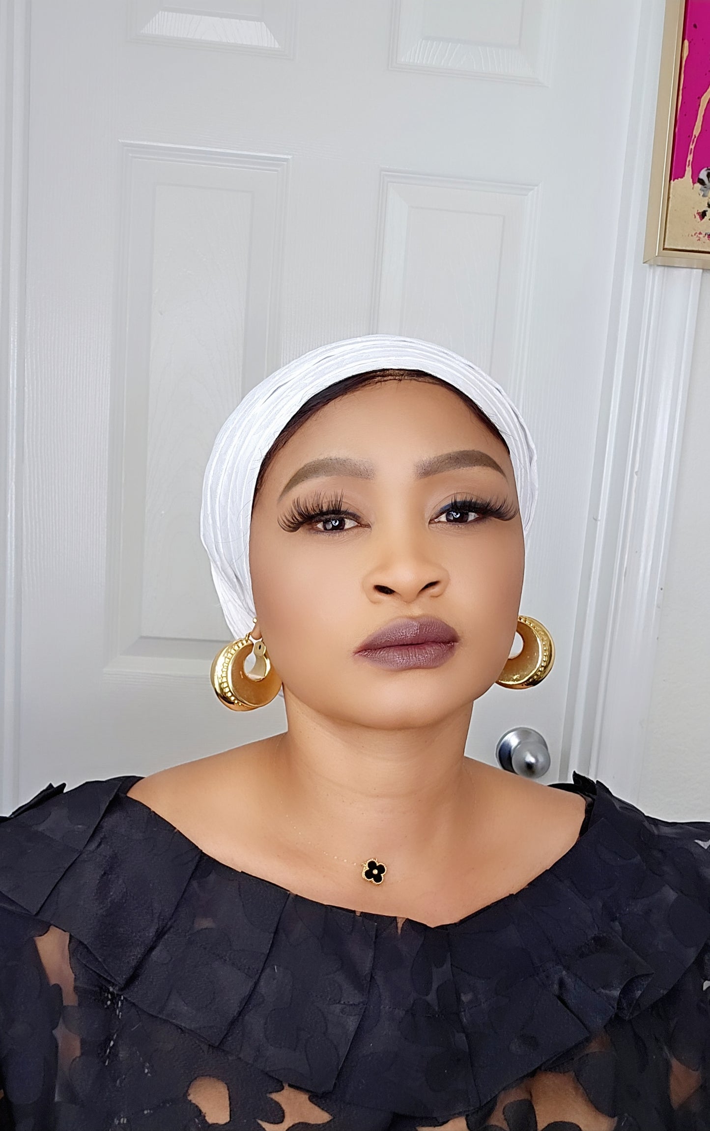 Rich Aunty Brocade Gele Cap Turban