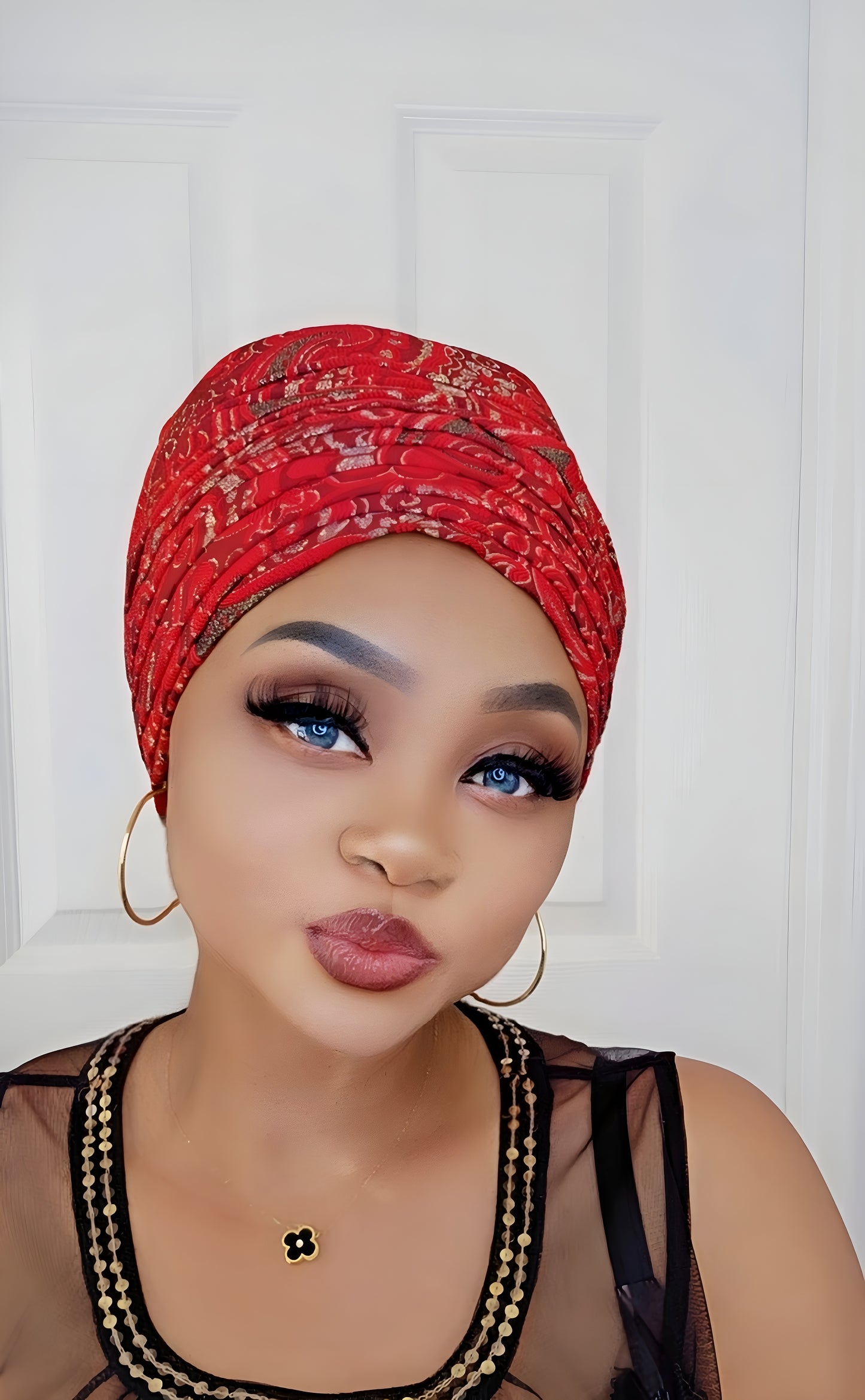 Rich Aunty Brocade Gele Cap Turban