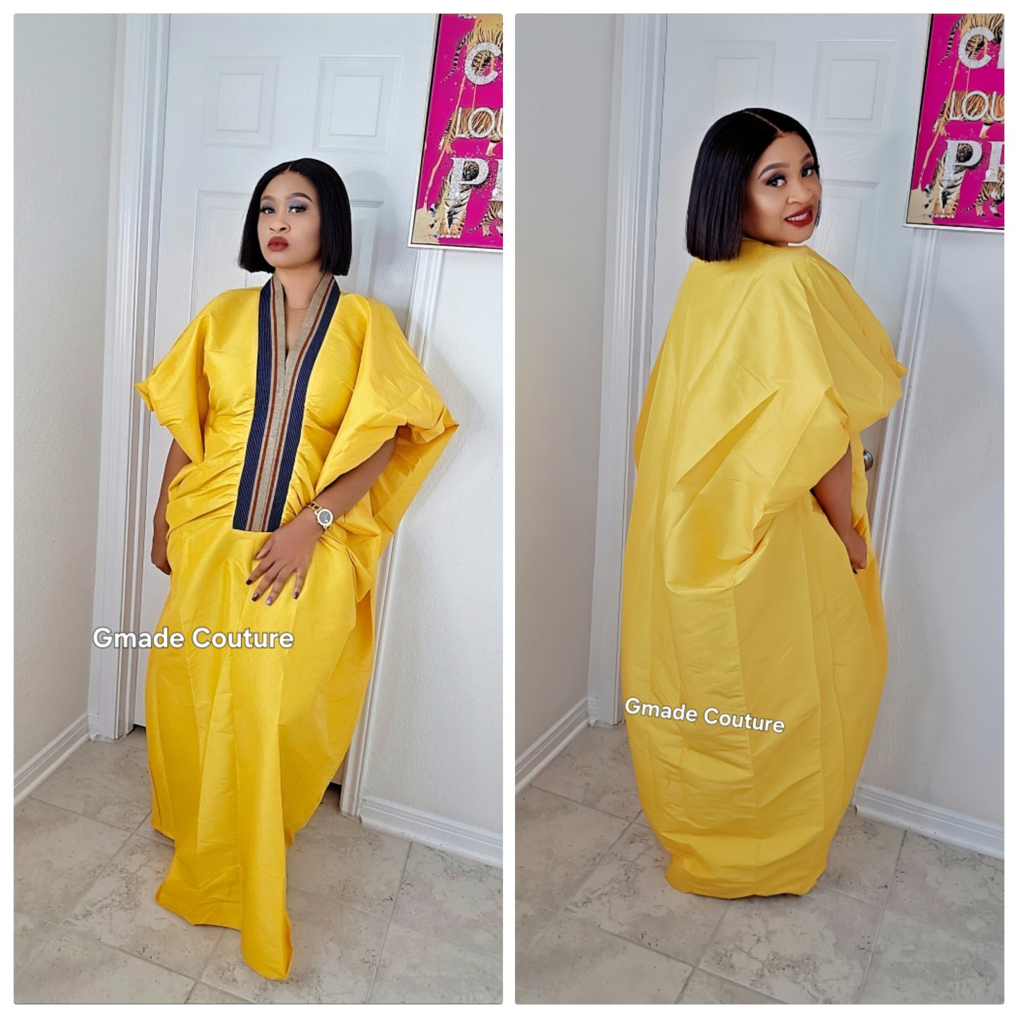 Zara Rich Aunty Bubu Dress With Aso-Oke Neckline