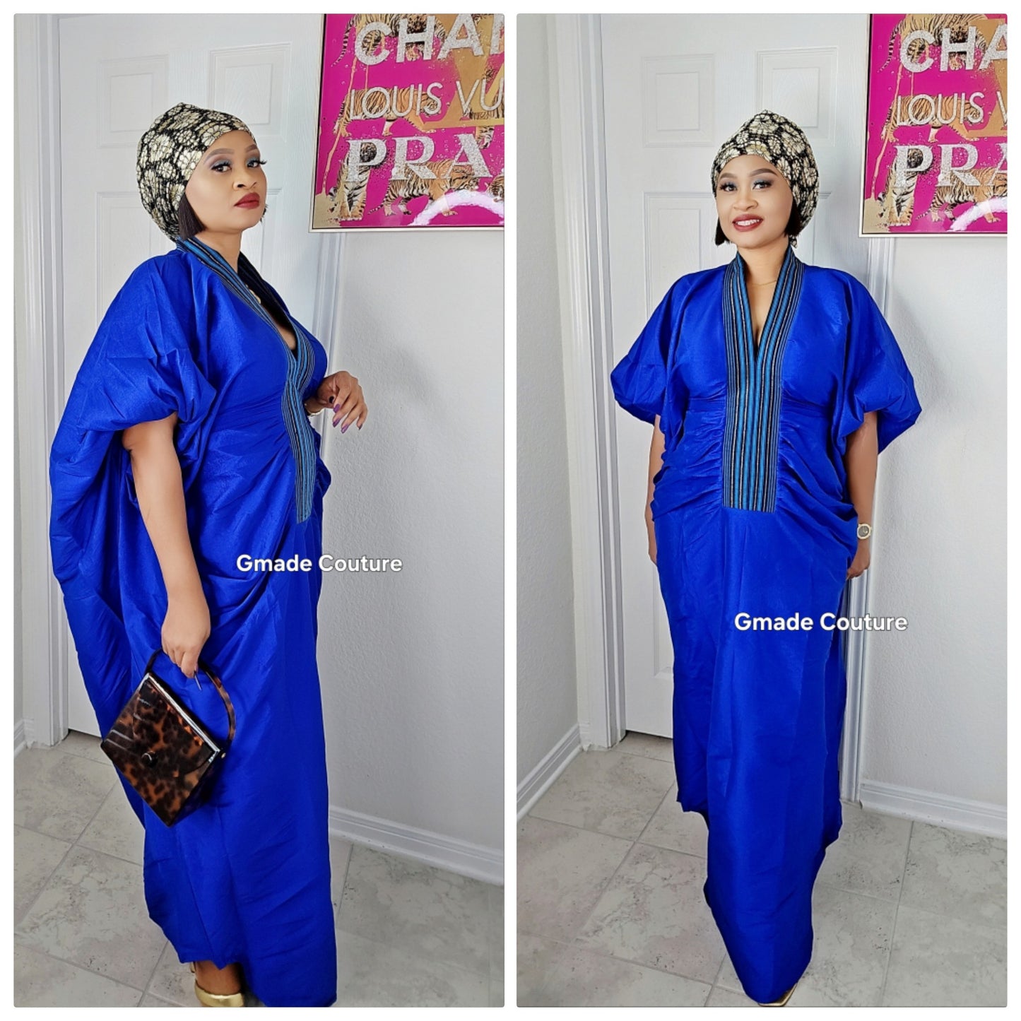 Zara Rich Aunty Bubu Dress With Aso-Oke Neckline