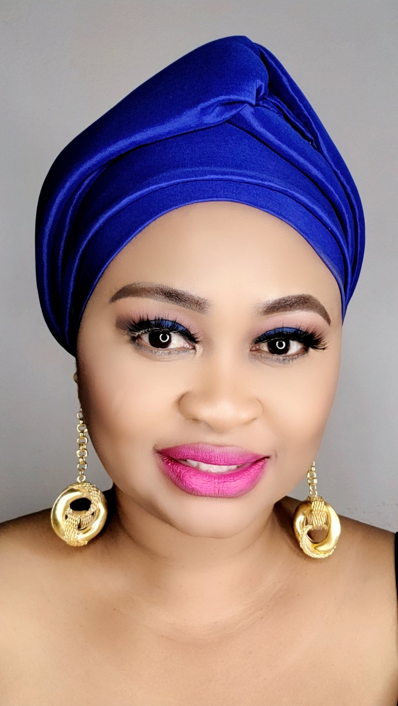 READY TO WEAR TAFETTA TURBAN GELE CAP WITH KNOT UP-DO