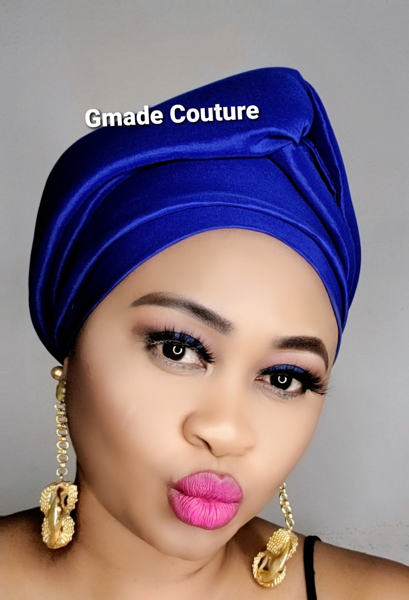 READY TO WEAR TAFETTA TURBAN GELE CAP WITH KNOT UP-DO