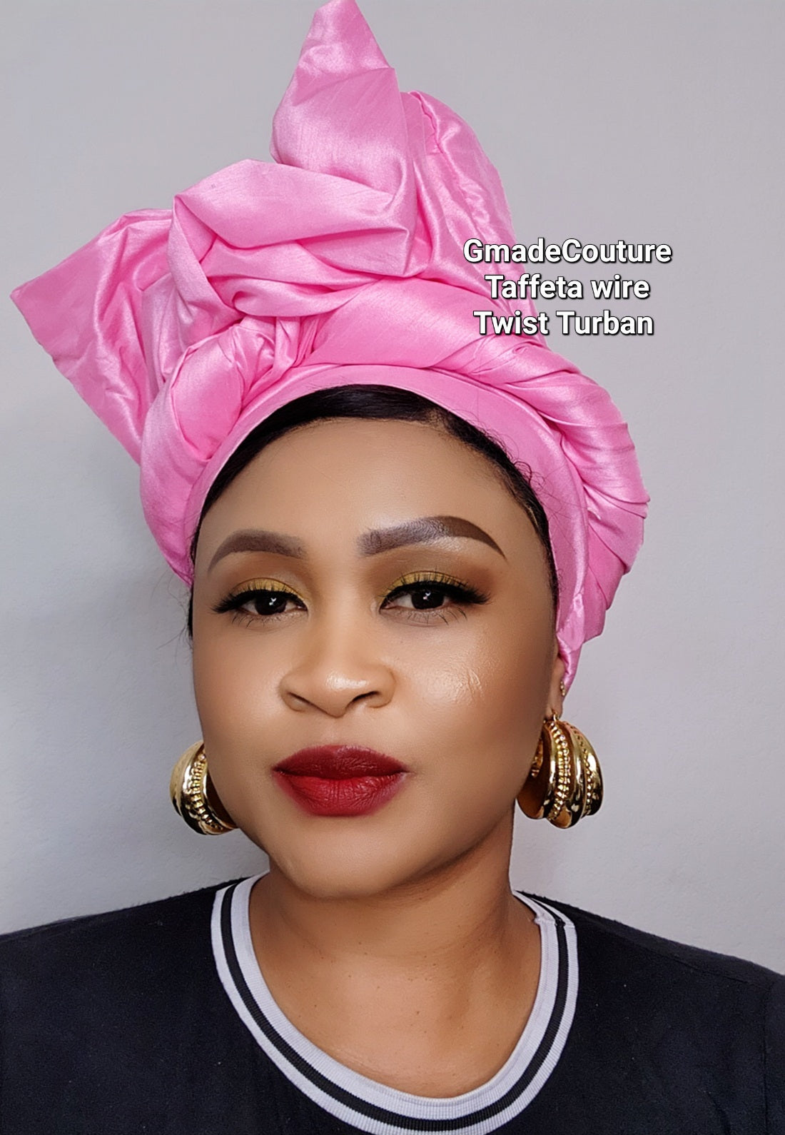 GMADE TWISTED WIRE READY TO WEAR  TURBAN CAP/ GELE WITH UP-DO D