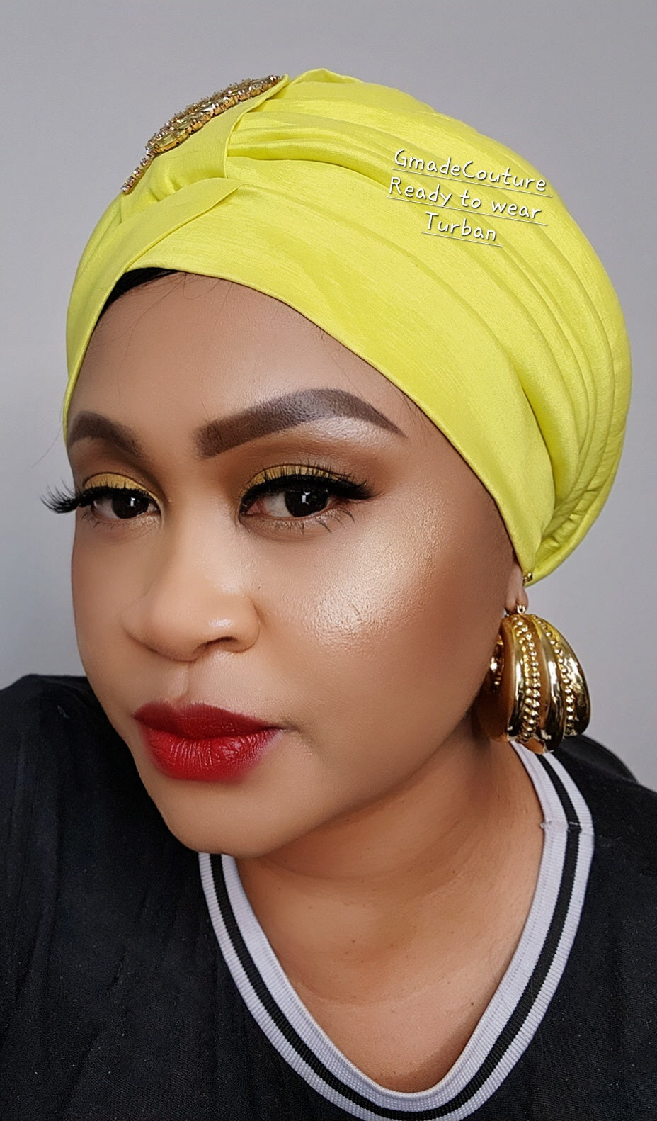 Tasha to wear Turban with up-do Rhinestones 5