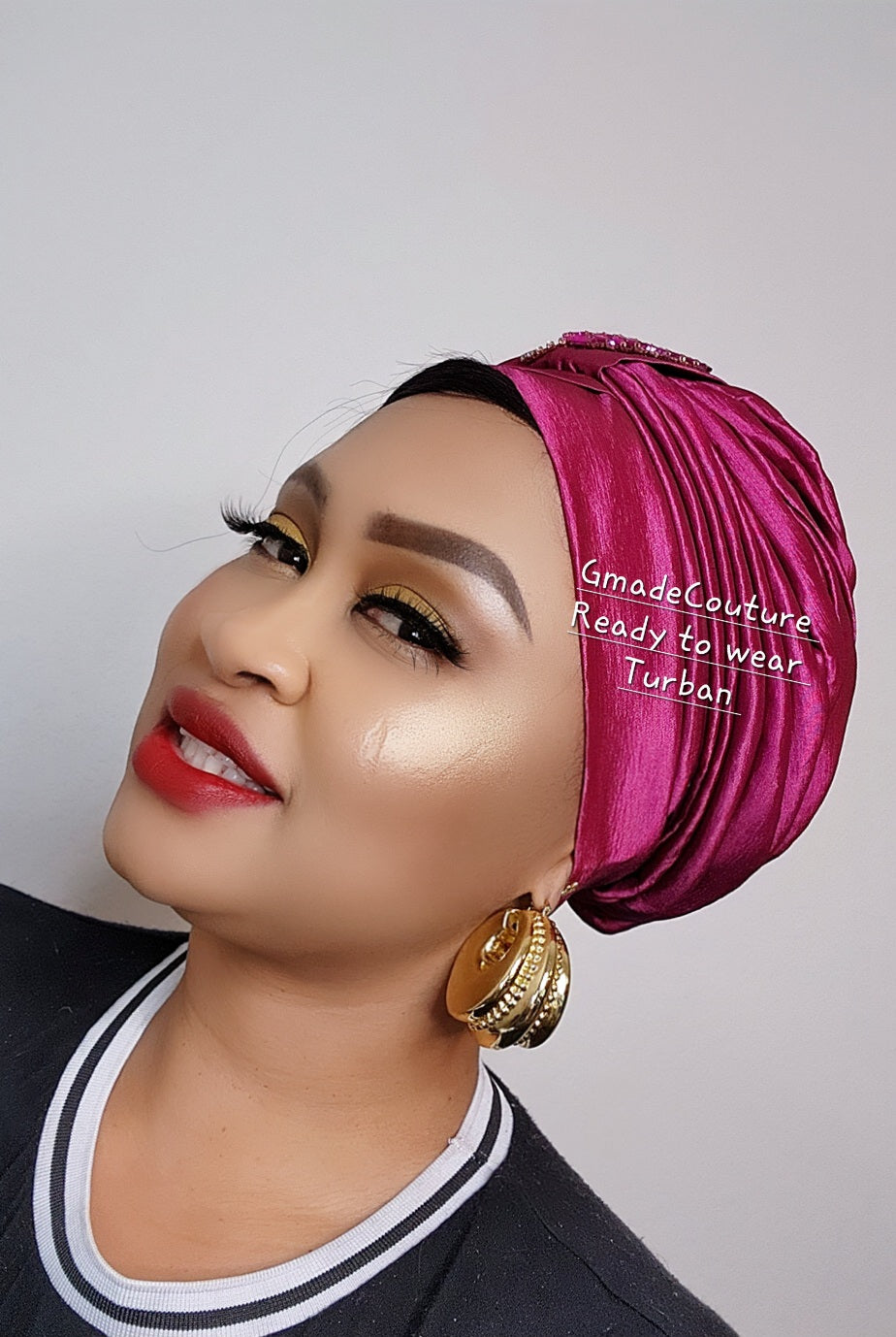 Tasha to wear Turban with up-do Rhinestones 8