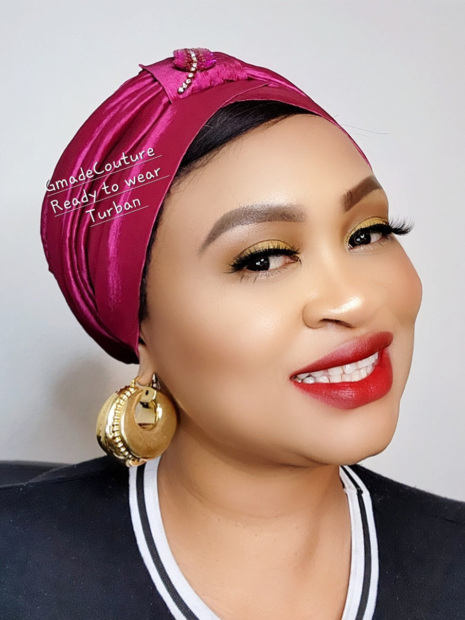 Tasha to wear Turban with up-do Rhinestones 8