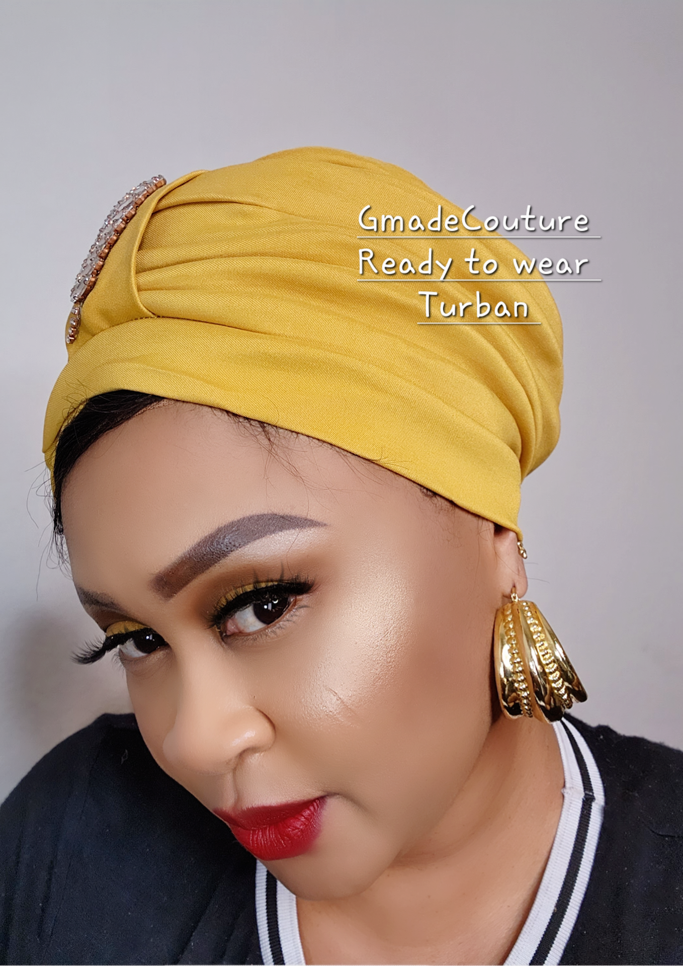 Tasha to wear Turban with up-do Rhinestones 12