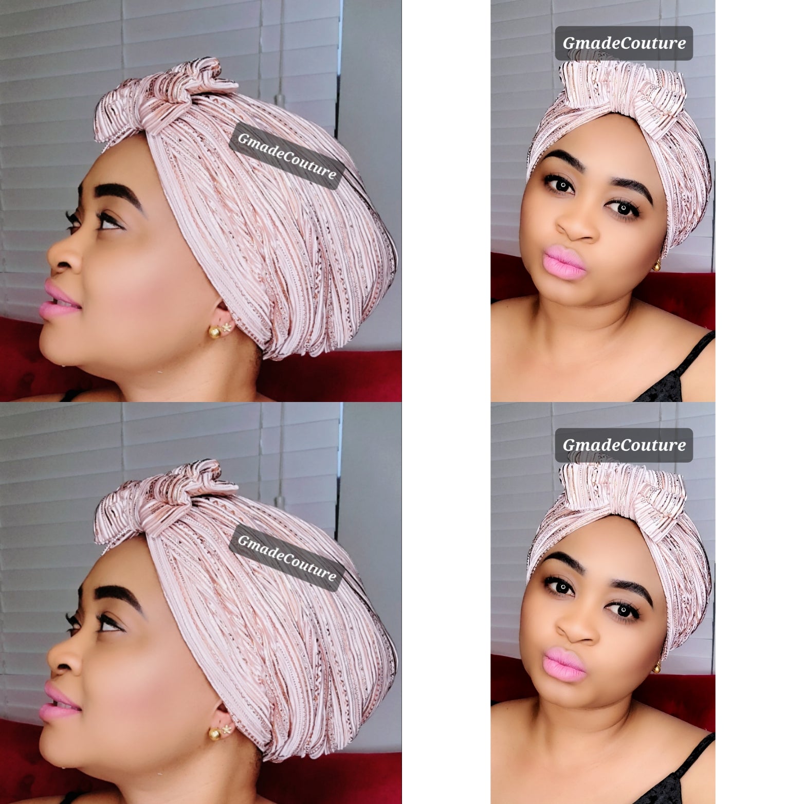 TURBAN TWIST CAP  ROSE UP-DO 1