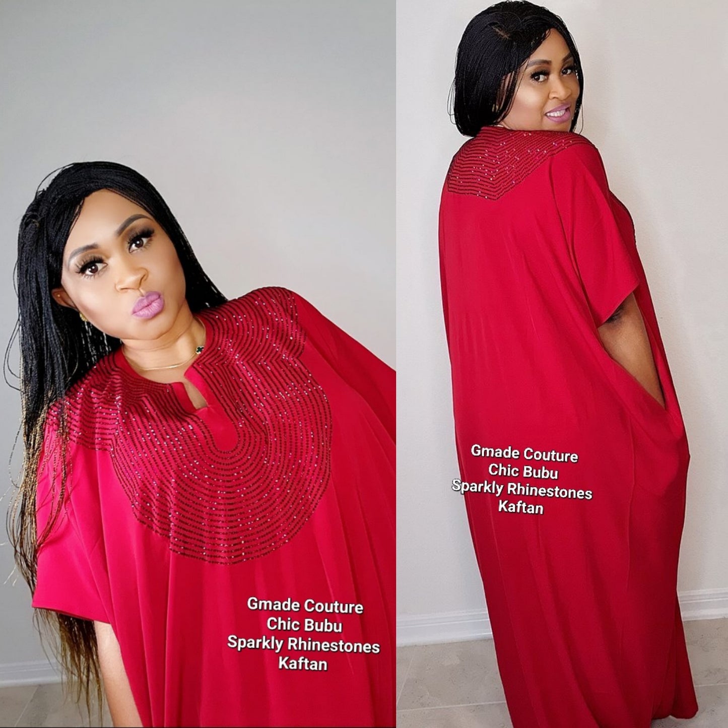 CHIC  BOUBOU SPARKLY KAFTAN WITH HIDDEN SIDES POCKETS 8 ( BESTSELLER)